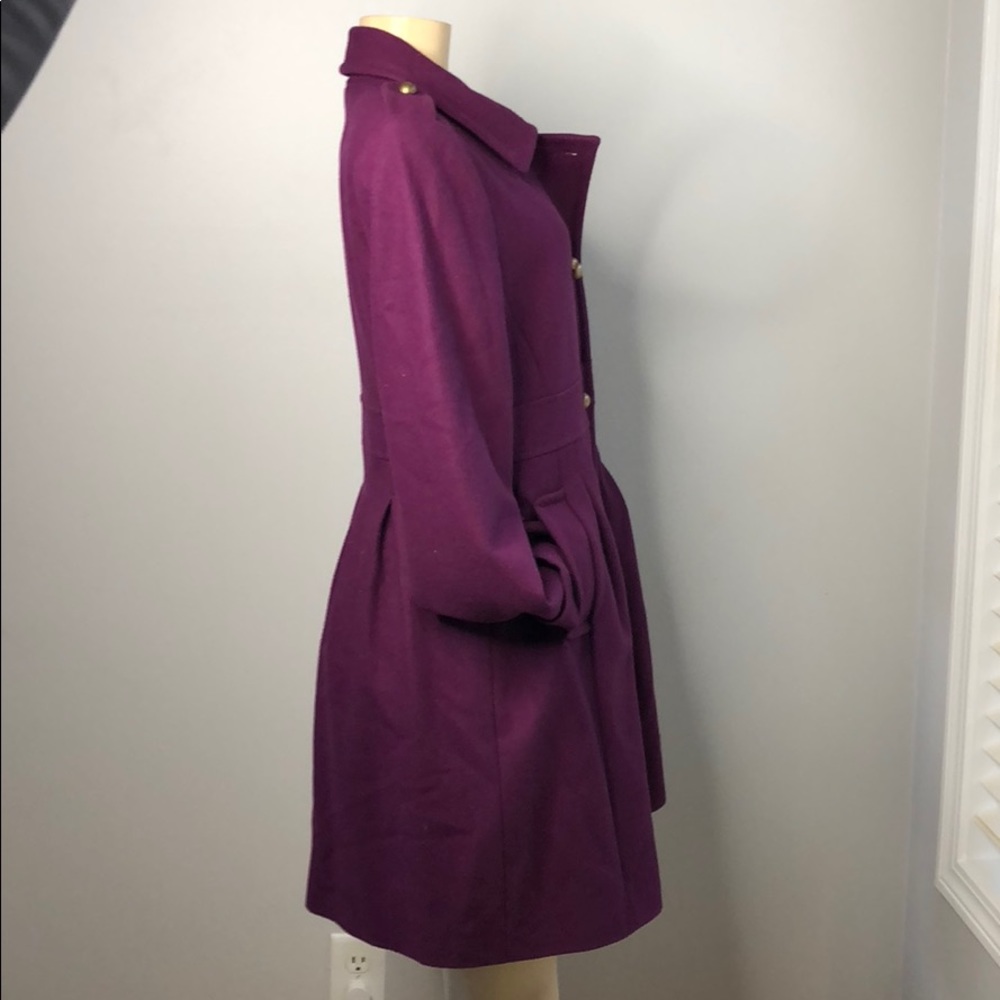 Tommy Hilfiger Purple wool blend coat - Picture 3 of 8
